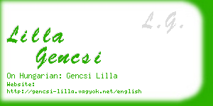 lilla gencsi business card